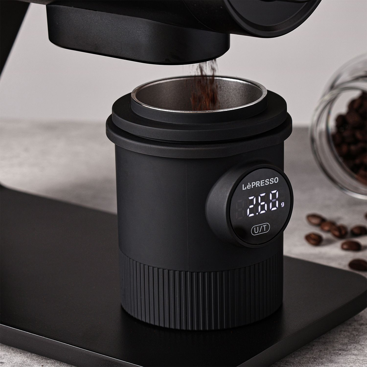 LePresso Barista Mate Dosing cup scale 850mAh rechargeable Suitable for 58mm  portafilter - Black