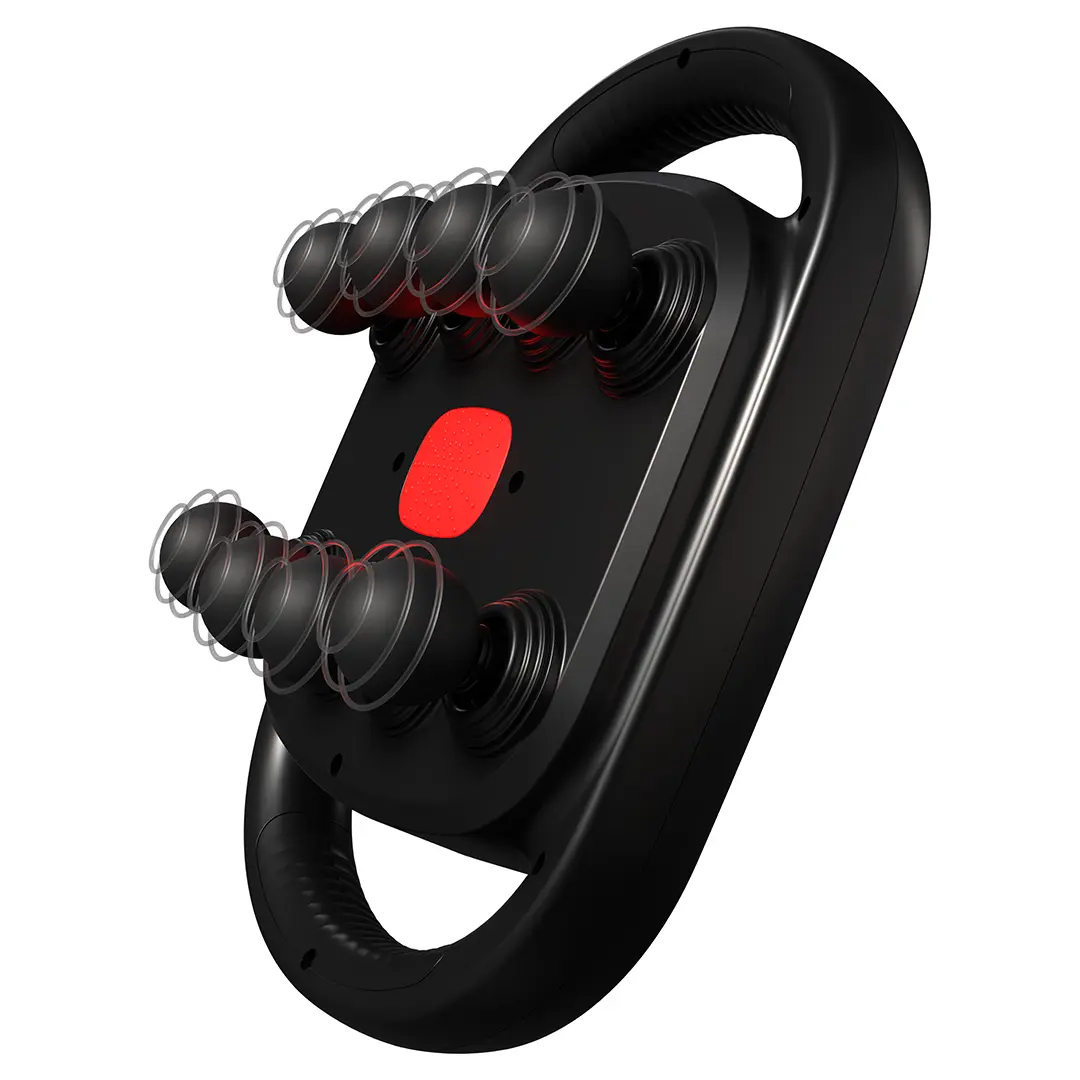 Porodo Power Pulse With 8 massage heads Type-C USB charge cable 1500mAh - Black