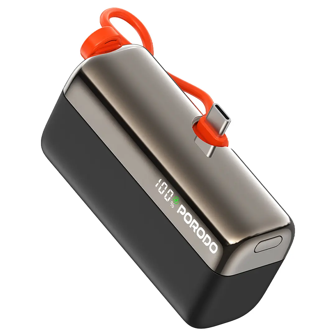 Porodo Pocket Volt Power Bank 10000mAh Type-C Input: 5V/3A 9V/2A 12V/1.5A