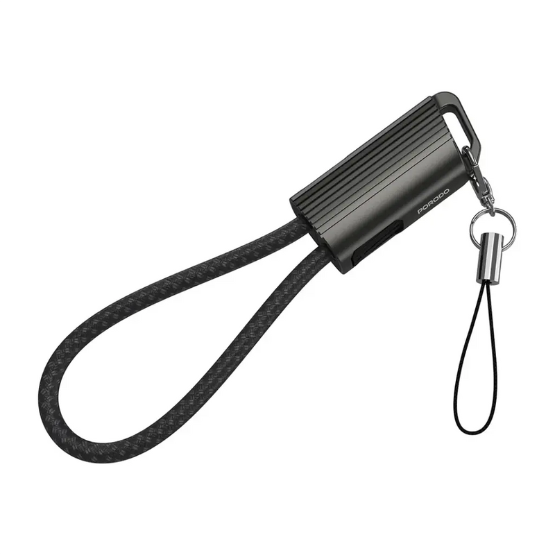 Porodo ChargeLoop Keychain Zinc Nylon Cable