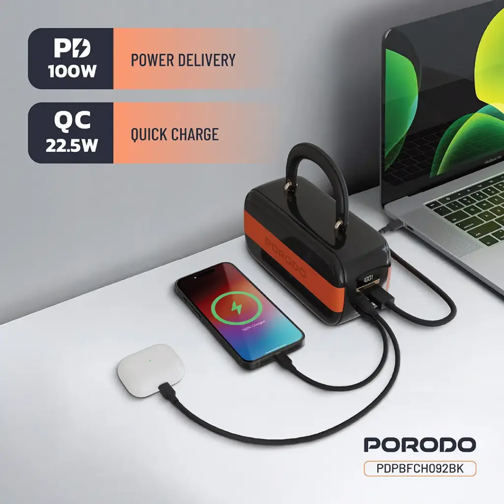Porodo Sway High-power digital display fast charging Portable power bank