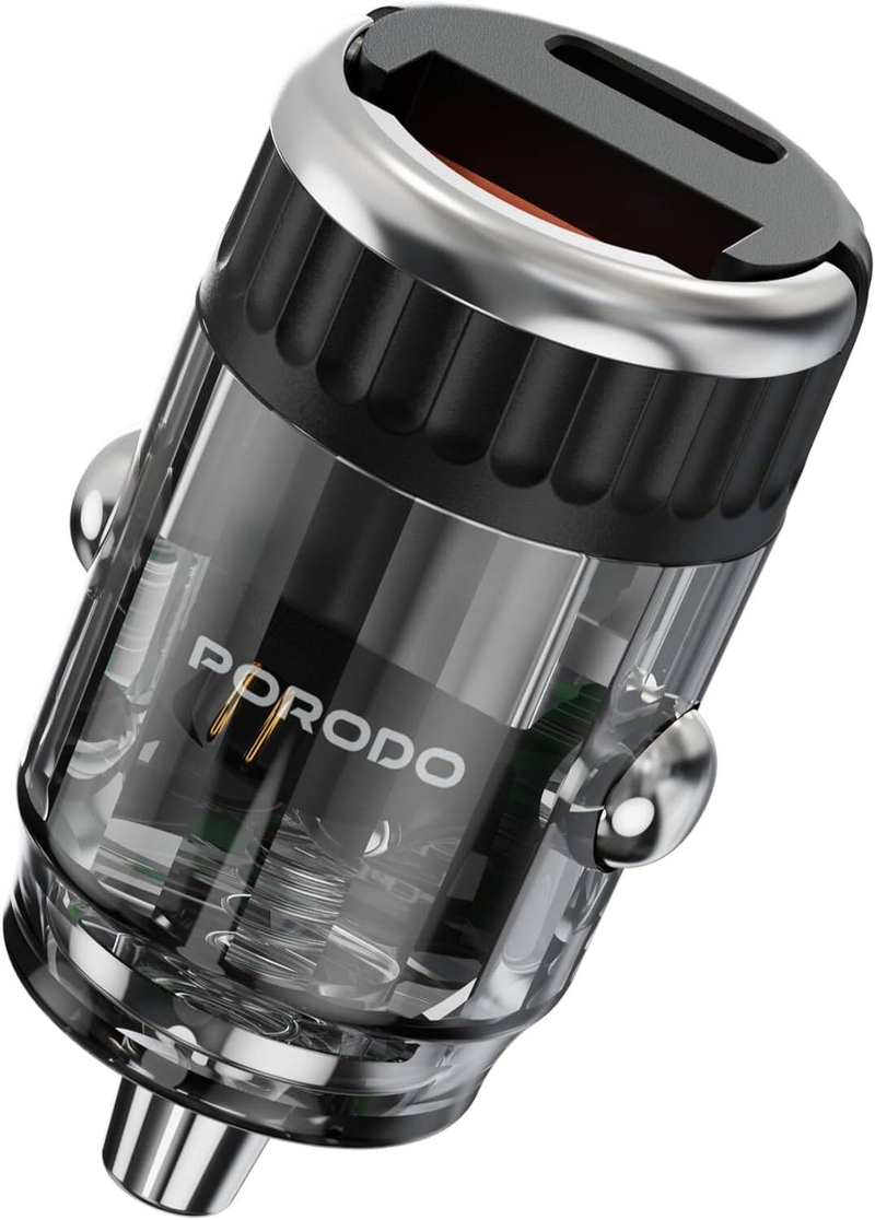 Porodo Dual Port USB Car Fast Charger, QC3.0, 36W, WITH CABLE