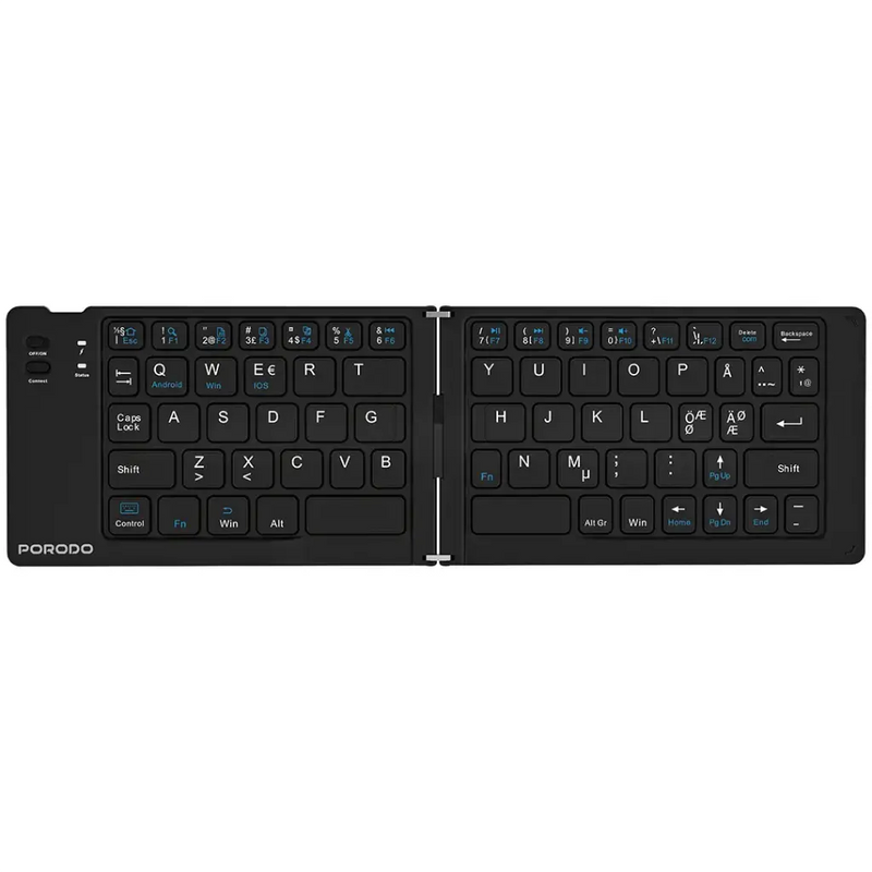 Porodo 6-In-1 Keyboard & Mouse Set Magnetic Cable Phone Stand & Travel Case