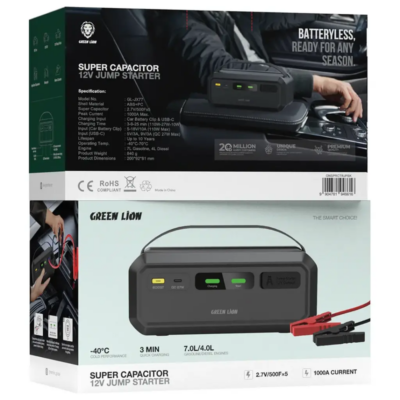 Green Lion Super Capacitor 12V Jump Starter