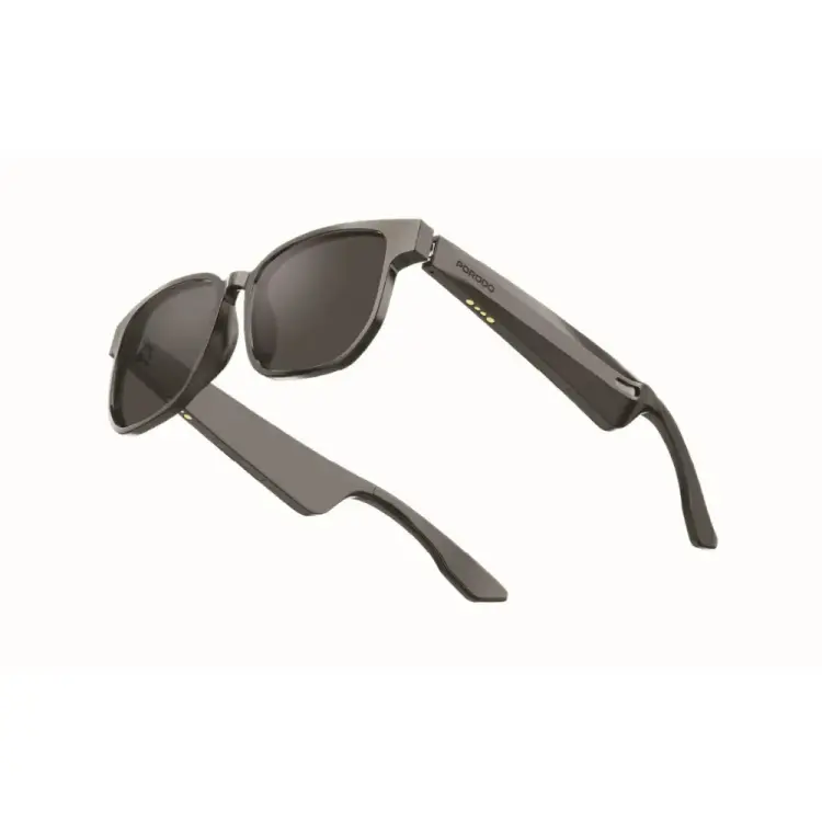 PORODO Vistax BT 5.3 SUNGLASS - UV400 PROTECTION+90mAh*/MAGNETIC CHARGING CABLE -BLACK