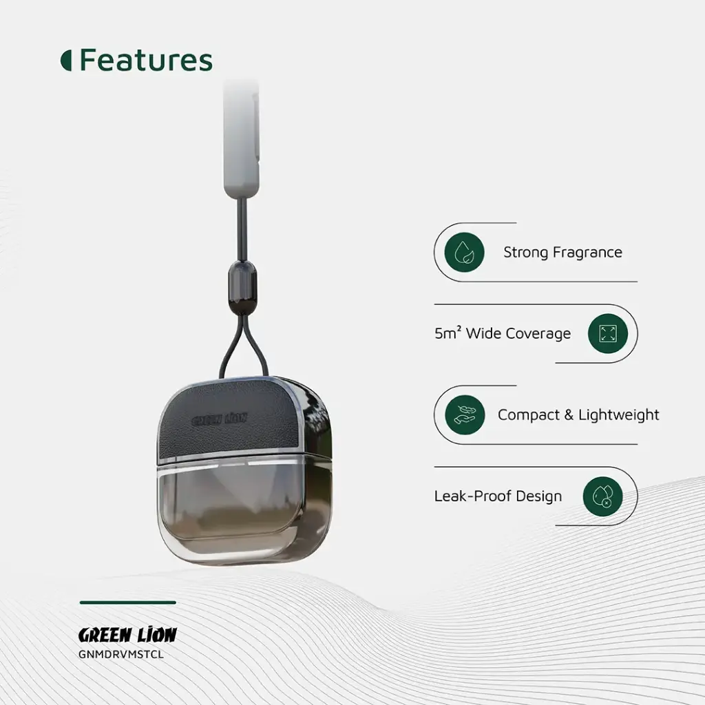 Green Lion Drive Mist Hanging Car Diffuser - Clear