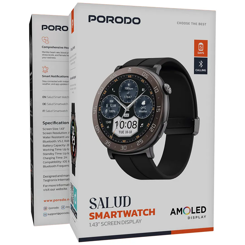 PORODO SALUD SMARTWATCH 1.43 AMOLED