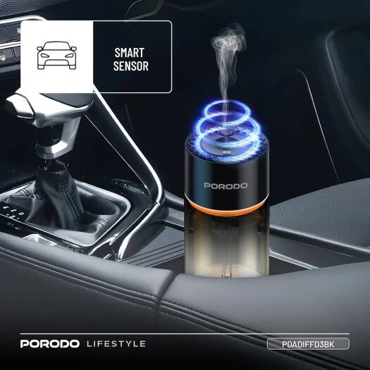 PORODO Valencia 300mAh*120ML AROMA DIFFUSER WITH RGB LIGHT- BK
