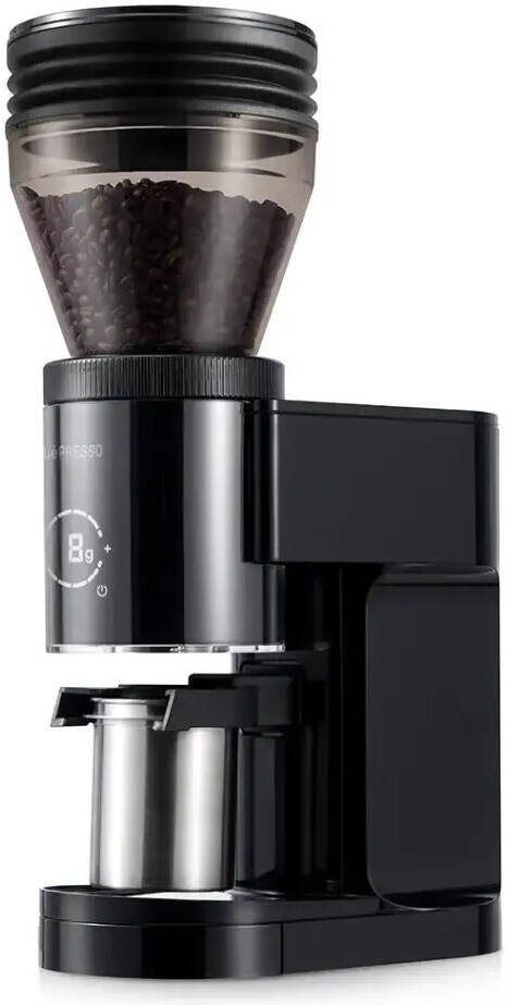 LePresso Grindeur Precision Conical Burr Grinder Digital Weight Control - Black