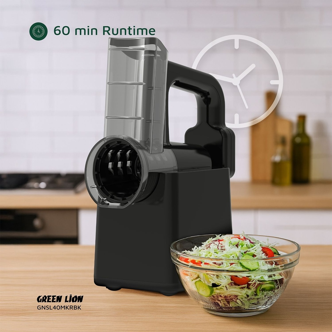 Green Lion Salad Maker - Slicing, Chopping, Shredding - Black