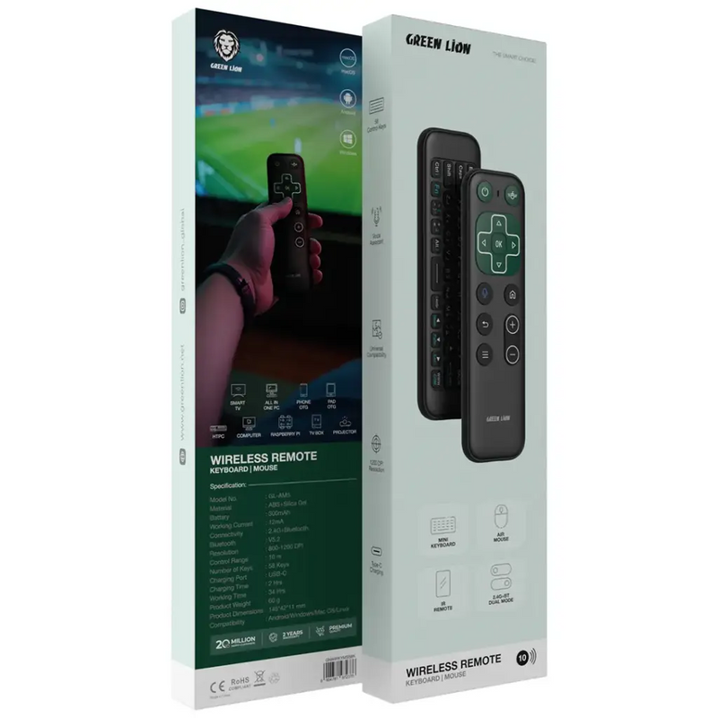 Green Lion Wireless Remote with Keyboard and Mouse
