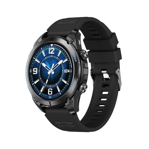 POWEROLOGY Titan SMARTWATCH 1.43 AMOLED GPS +BT NAME -BLACK SPORT SILICONE STRAP