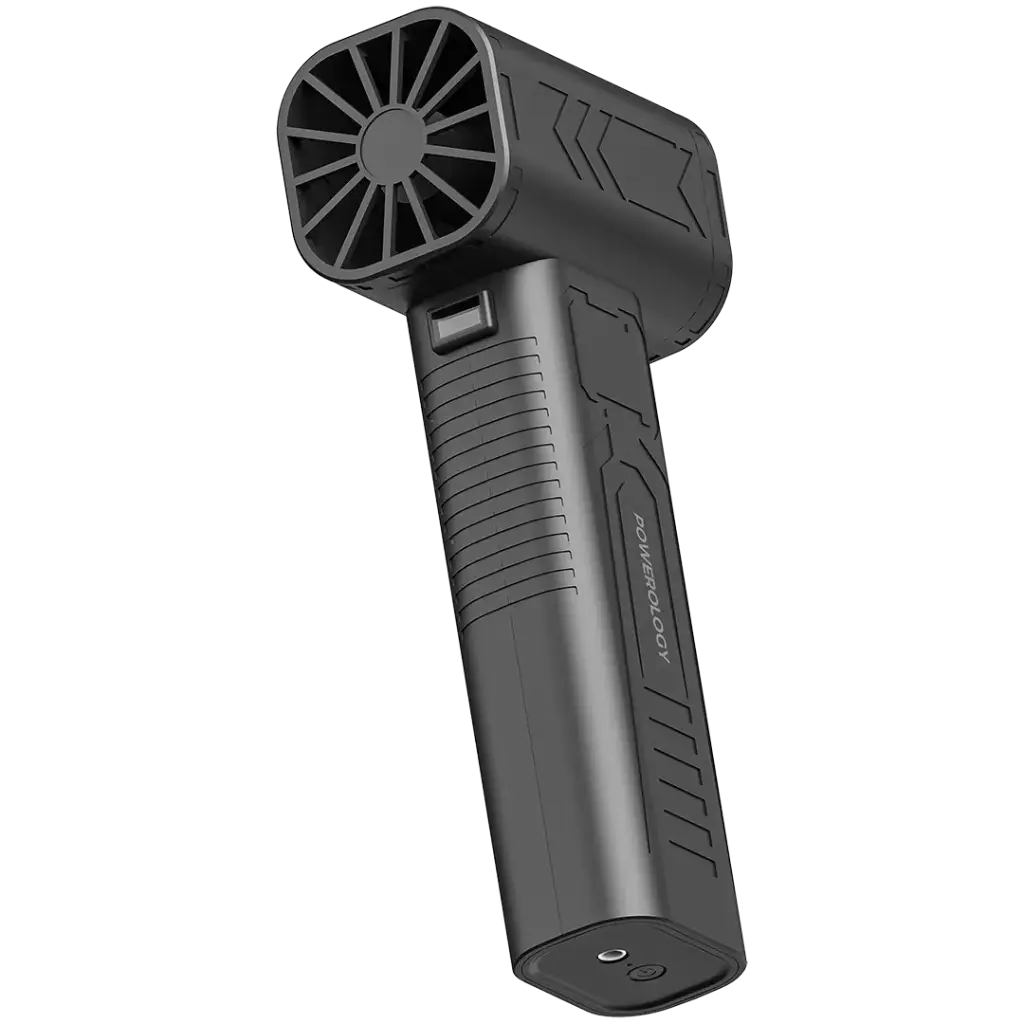 Powerology Powerflow 24000mAh Turbo Blower Fan with LED Light - Black
