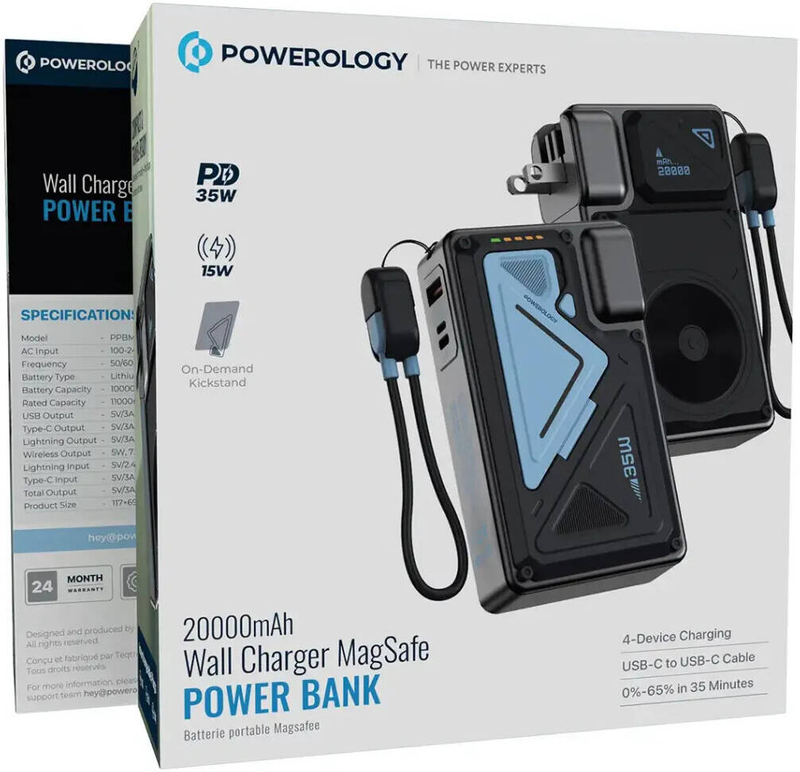 Powerology POWER BANK Wall Charger Magsafe 20000mAh