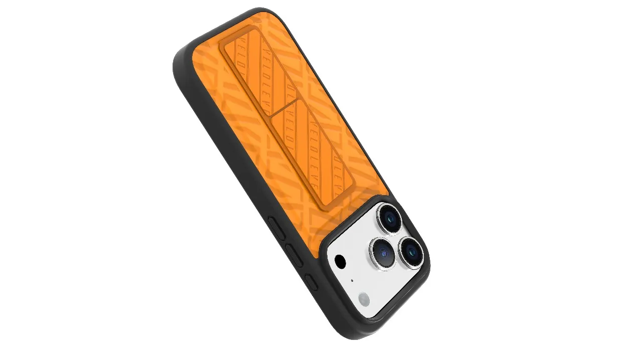 Levelo Morphix Cuero Gripstand Case For iPhone 17 Pro Max - Sunrise Orange