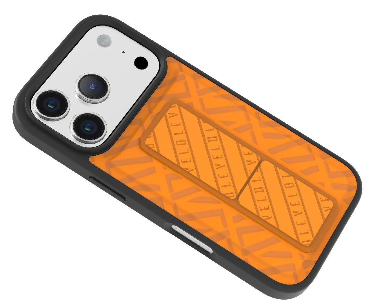 Levelo Morphix Cuero Gripstand Case For iPhone 17 Pro Max - Sunrise Orange