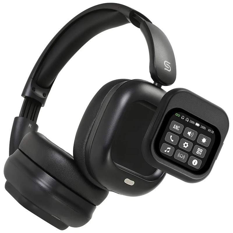 PORODO SOUNDTEC 300mAh ANC HEADPHONE WITH REMOVABLE MAGNETIC TOUCH SCREEN