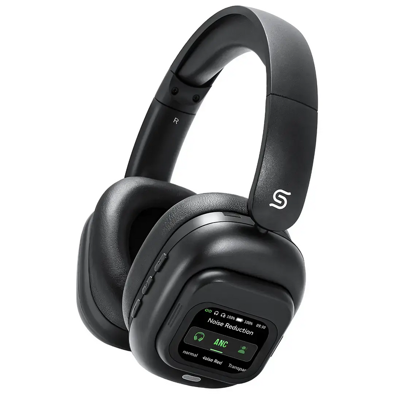 PORODO SOUNDTEC 300mAh ANC HEADPHONE WITH REMOVABLE MAGNETIC TOUCH SCREEN