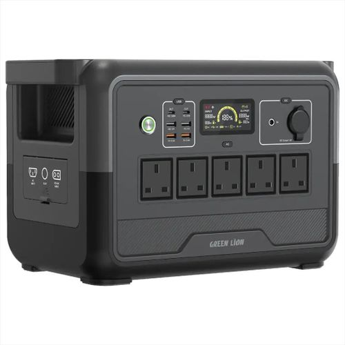 Green Lion PGX1200 Power Station with 1152Wh & 45000mAh LiFePO4 Battery - Black