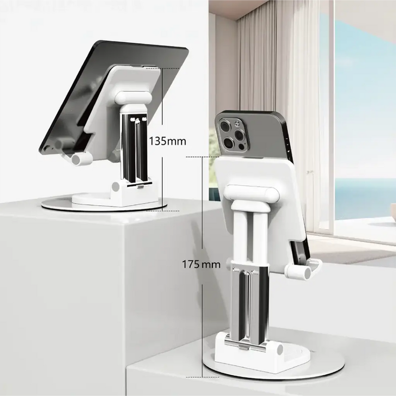 Porodo Foldable Phone & Tablet Desk Stand Adjustable Telescopic Rod