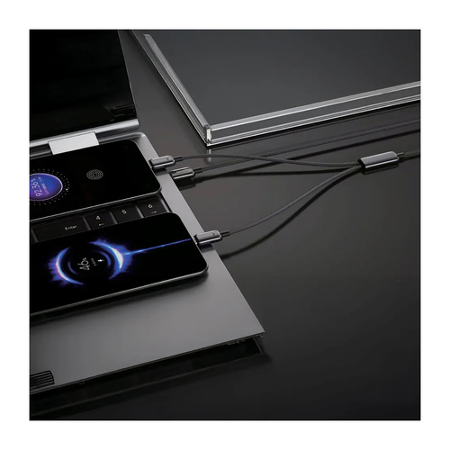 Powerology Zinco Series 2-In-1 Dual USB-C Cable - Dark Gray