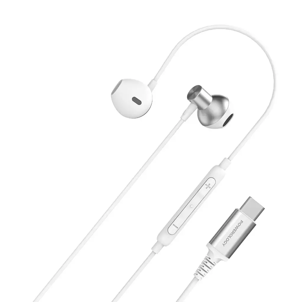 Powerology Stereo Type-C Headphones White