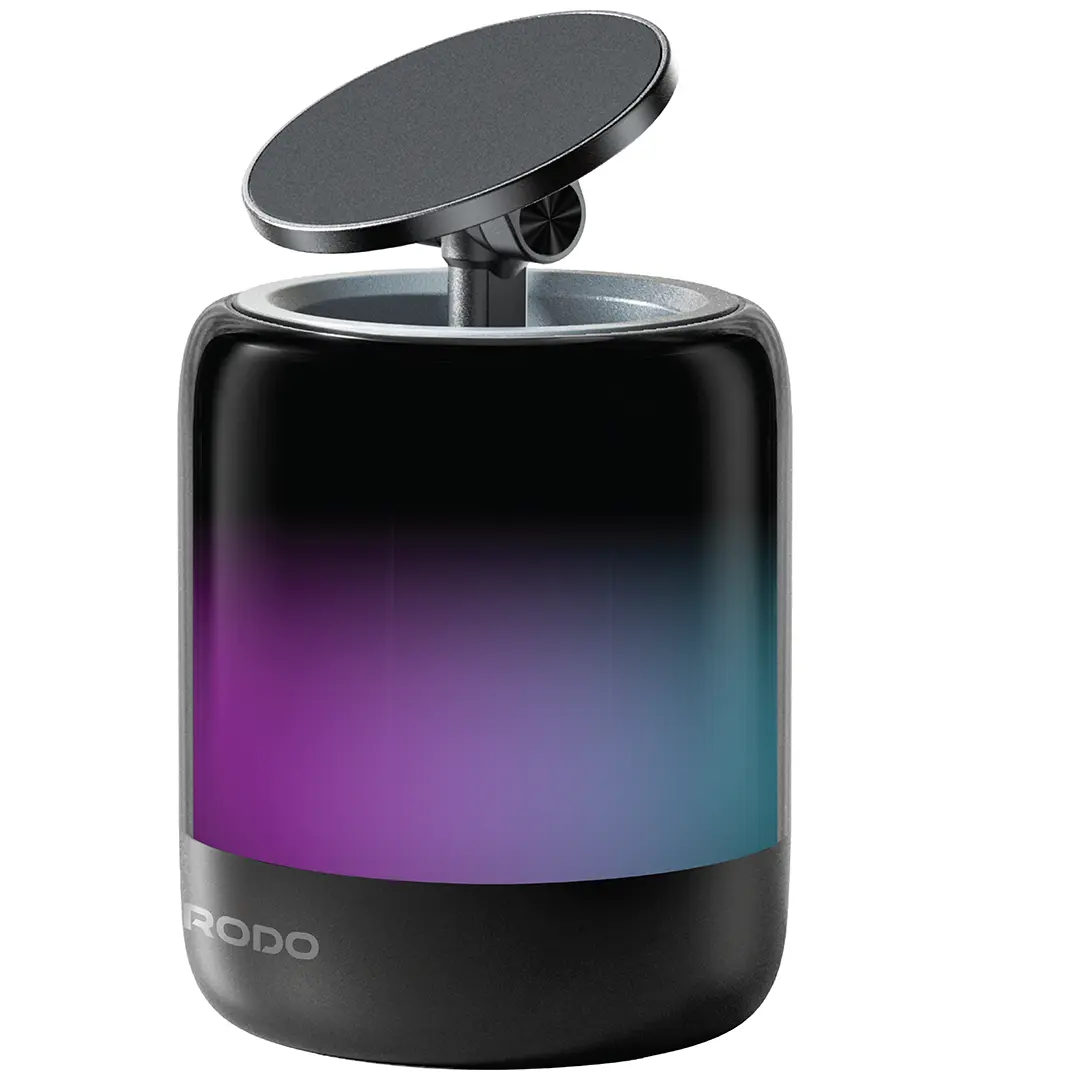 Porodo SyncGlow 2 In 1 Car Phone Holder With Speaker