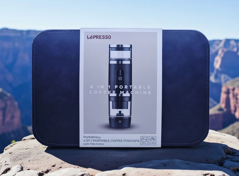 LePresso Portabrew 4 In 1 Portable Coffee Machine With Milk Frother