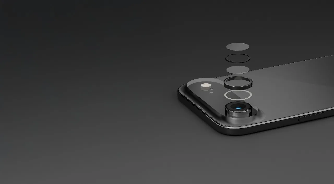 Levelo LucentUno Lens Protector With 99% Transmittance For iPhone 17 Air - Black