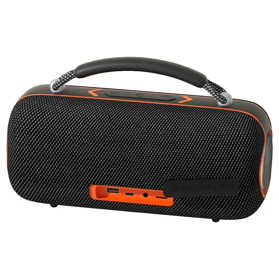 Porodo Soundtec Sonify 60W Bluetooth Speaker with 4000mAh Battery & 3-Way Input - Black