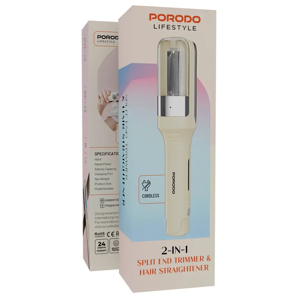 Porodo Lifestyle 500mAh 2-in-1 Hair Splits End Trimmer