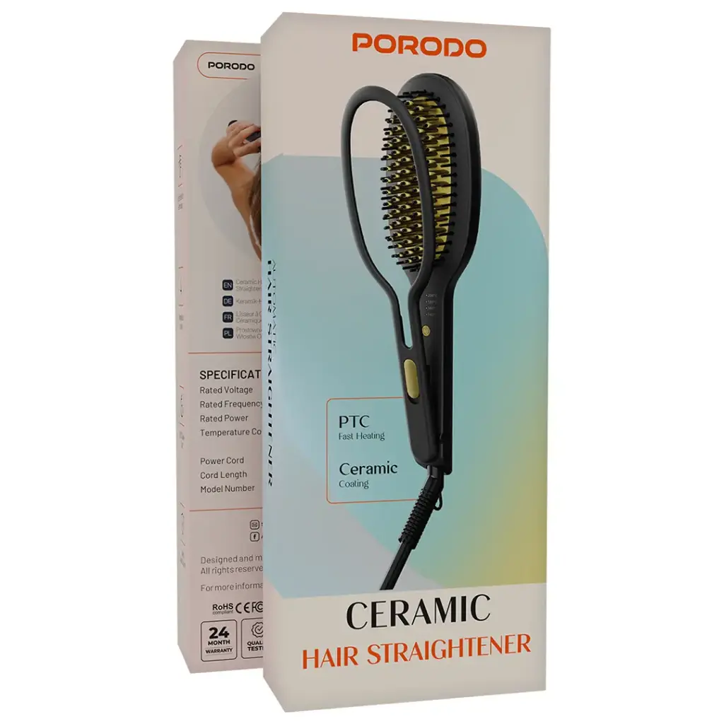 Porodo Lifestyle Ceramic Hair Straightener with 4 Temparature Levels