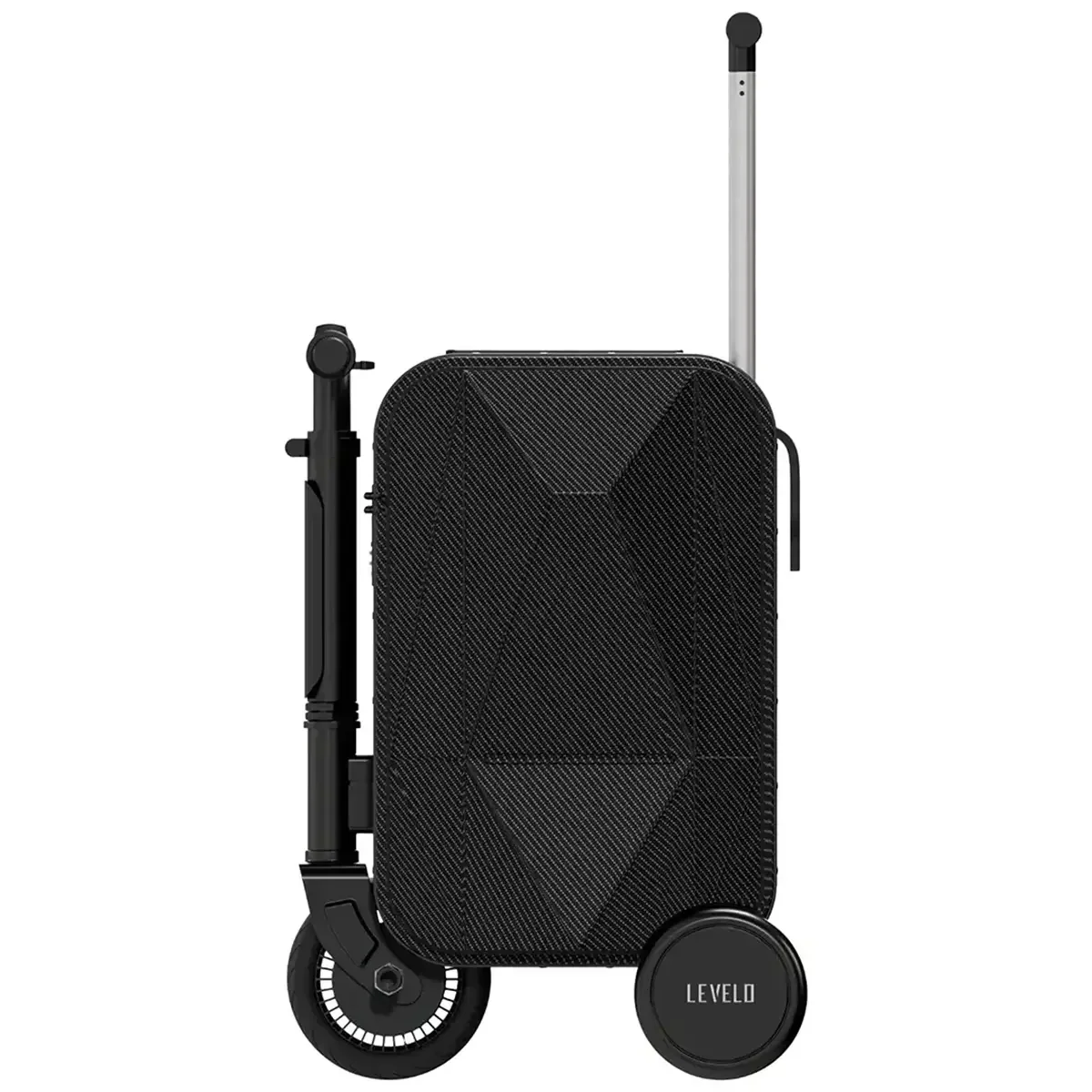 Levelo SparkE Portable Carry-On Carbon Fiber Electric Scooter Luggage - Carbon  Black