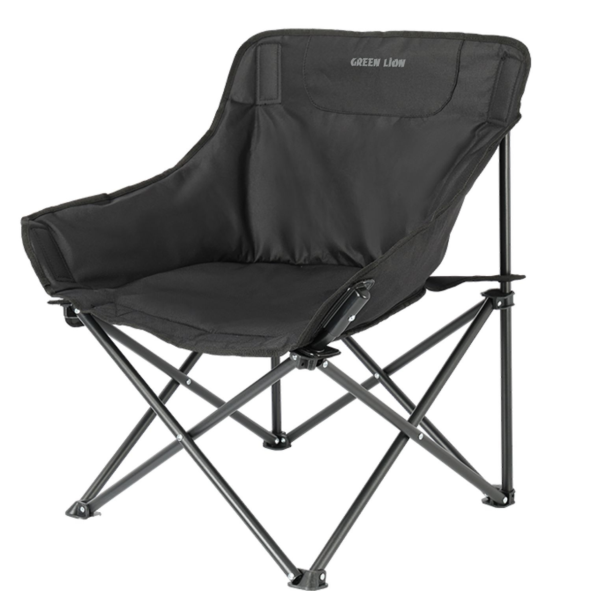 Green Lion RANGER Foldable Camping Chair - Black