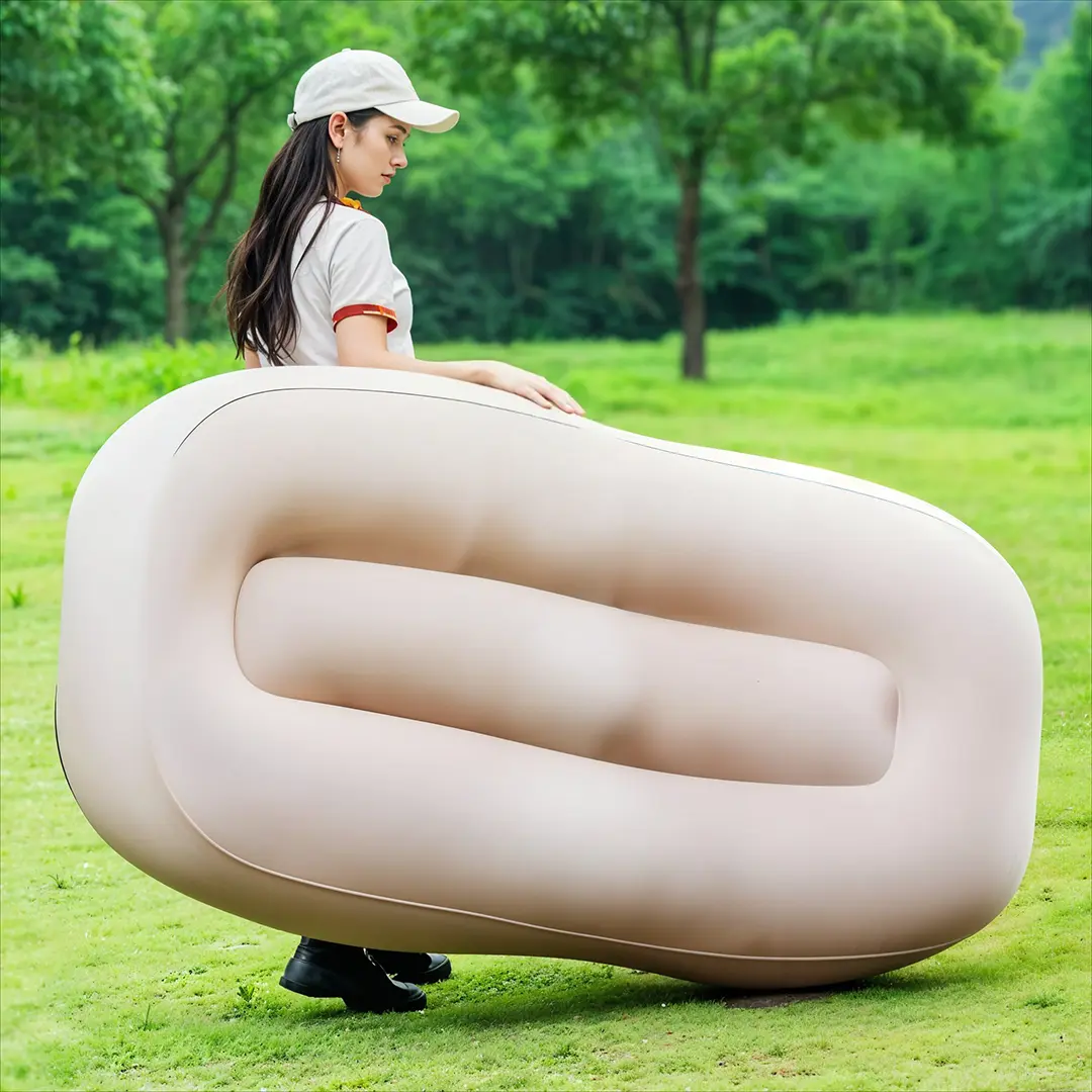 Green Lion Inflatable Air Mattress Sofa - Beige