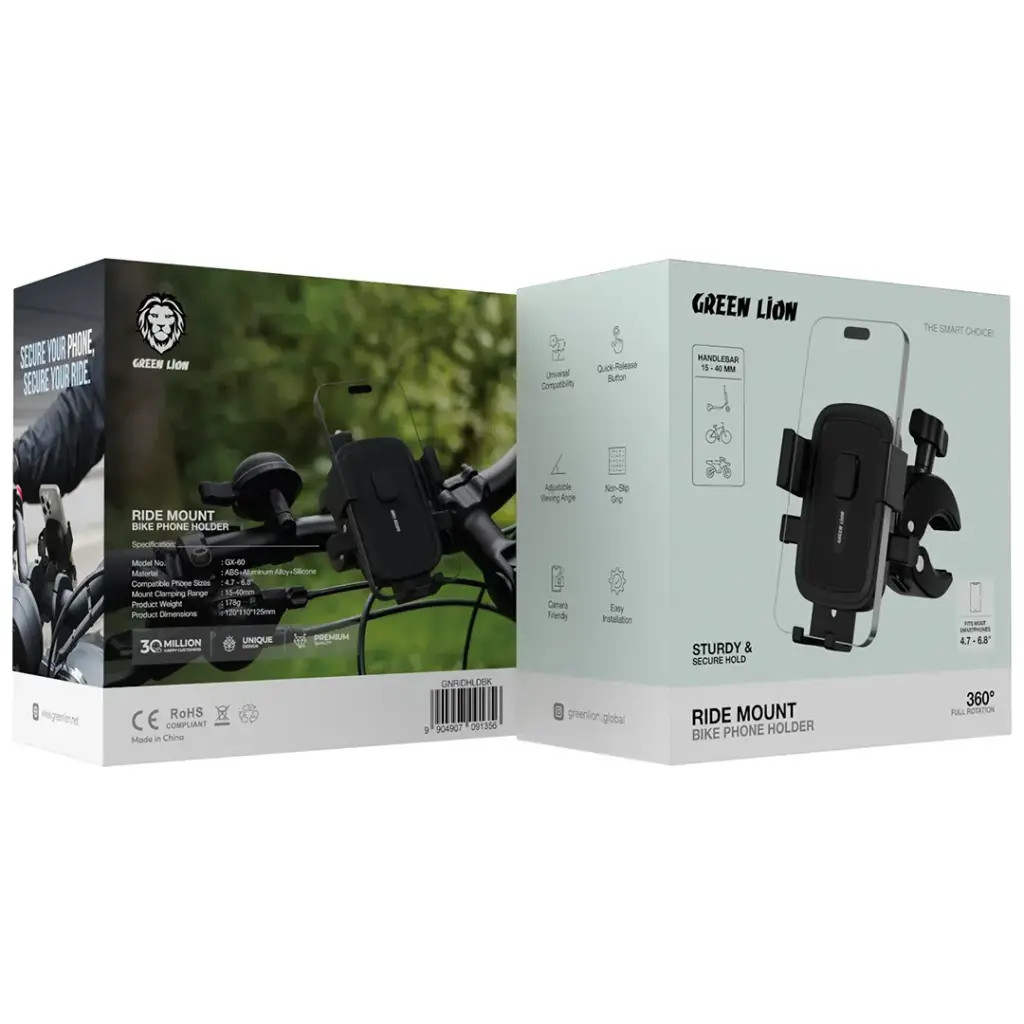 Green Lion Ride Mount Bike Phone Holder