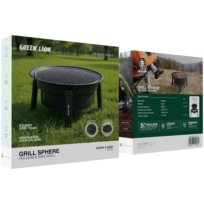 Green Lion Grill Sphere Foldable BBQ Grill