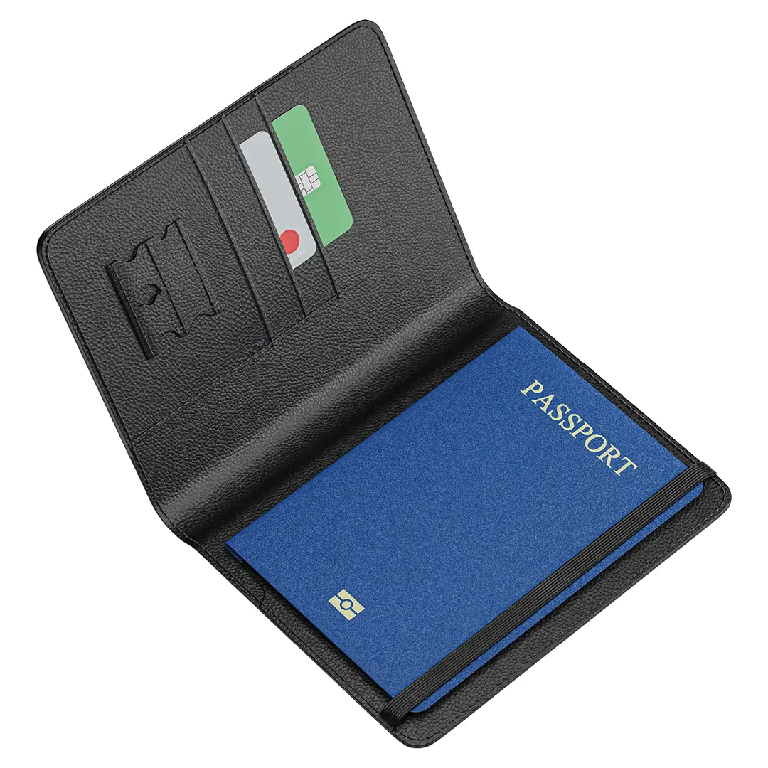 Green Lion Pass-Track Passport Holder with Find My - Black