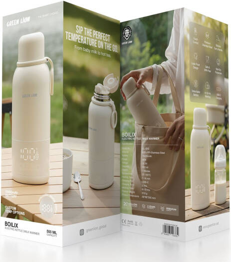 Green Lion Boilix Portable Electric kettle 500 ML - Cream White