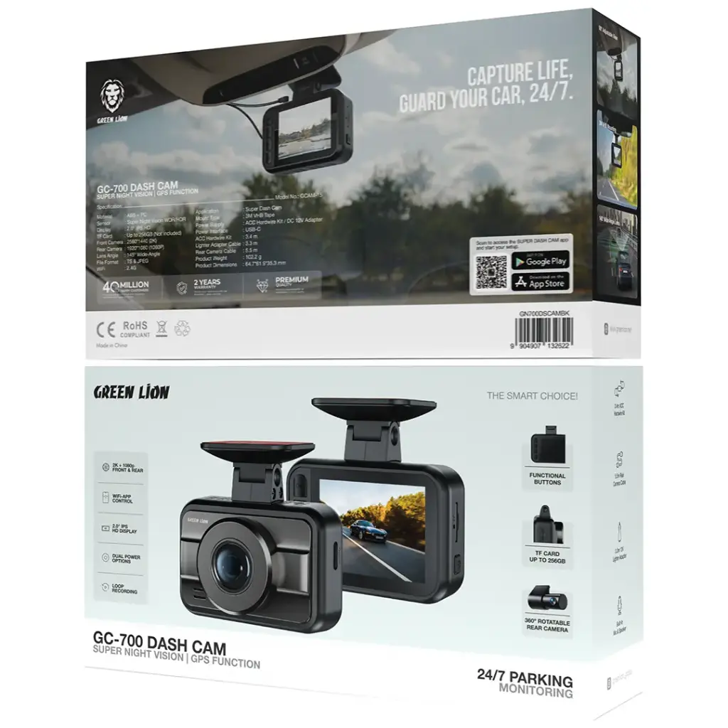 Green Lion GC700 Dash Cam with GPS Function