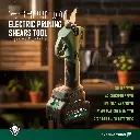 Green Lion GSH-400 Electric Pruning Shears Tool - 2*21V Cordless 3.0Ah Battery-Green