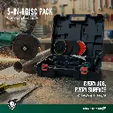 Green Lion GAG-900 Cordless Angle Grinder Tool - Brushless 2*21V 4.0Ah Battery -Green