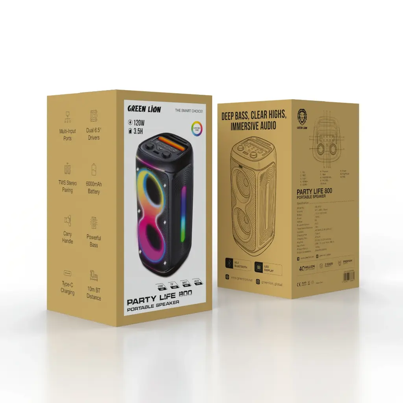 Green Lion Party Life 800 Speaker - Black