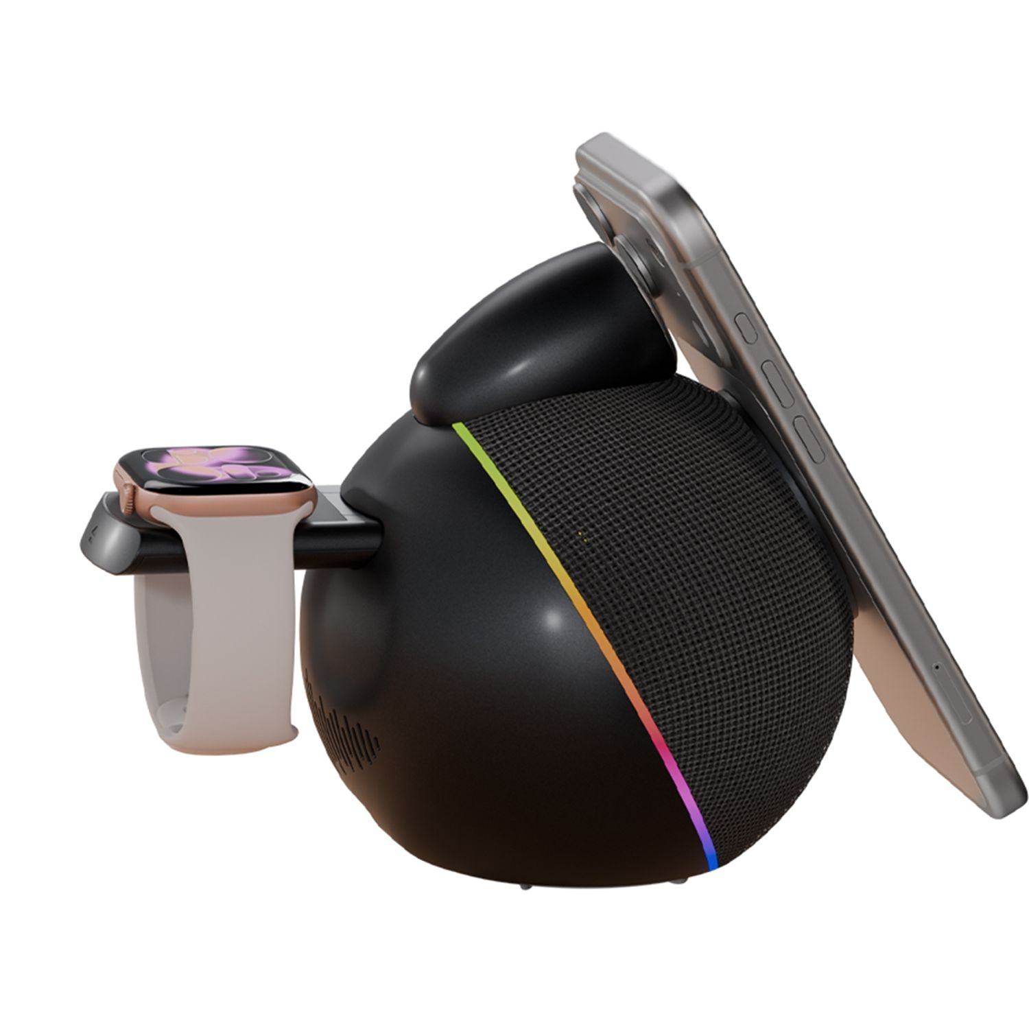 Levelo Aira Qi2.2 25W Wireless Charger With BuiltIn BT 10W Speaker - Black