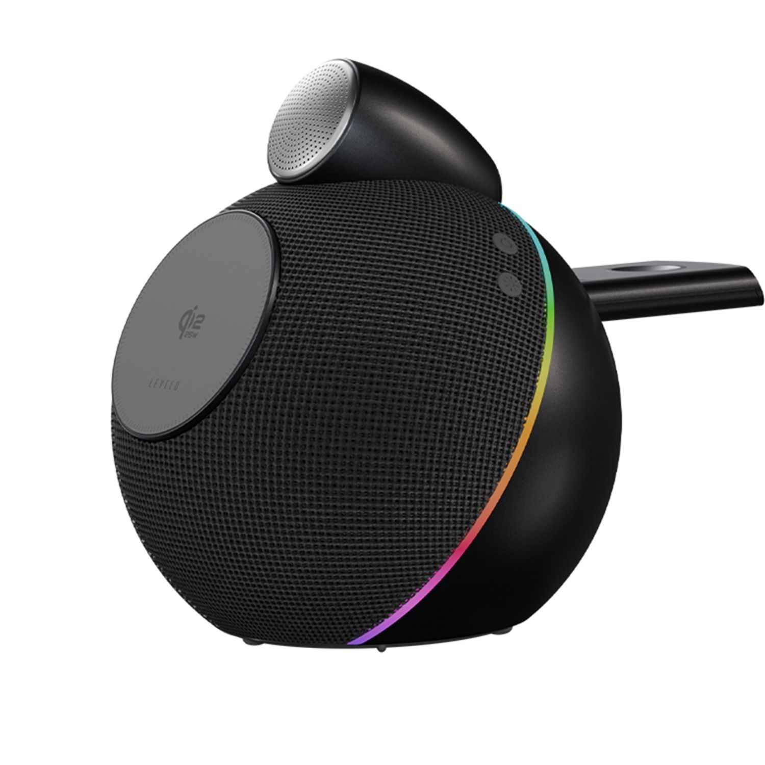 Levelo Aira Qi2.2 25W Wireless Charger With BuiltIn BT 10W Speaker - Black