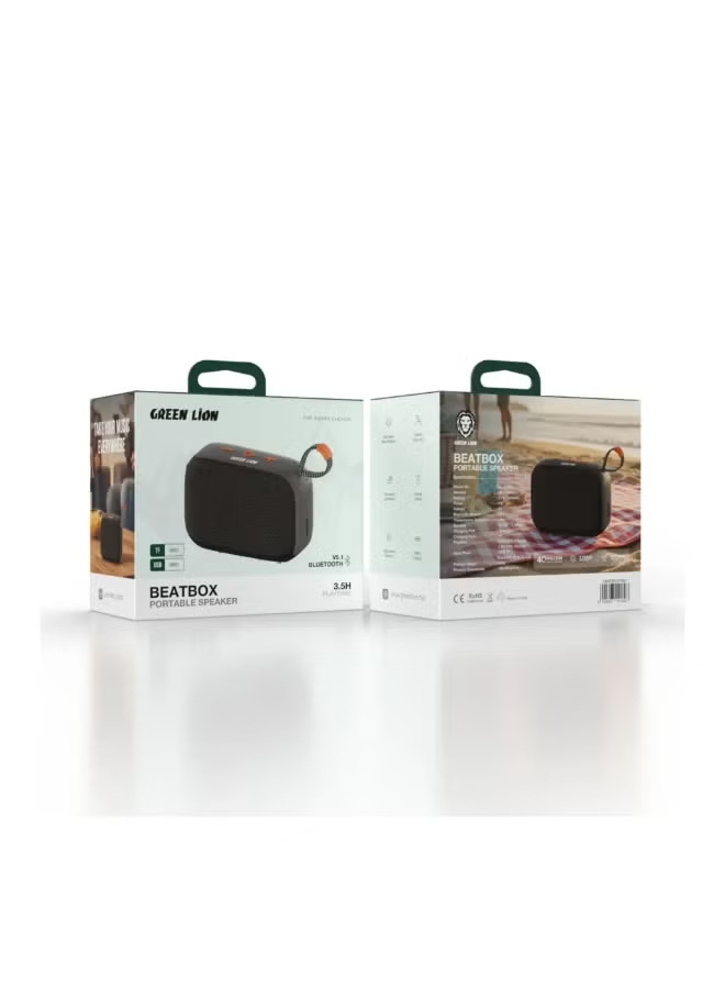 Green Lion Beatbox Portable Speaker - Black