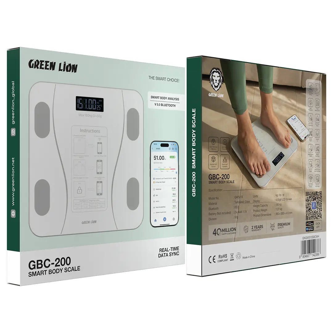Green Lion GBC-200 Smart Body Scale- White