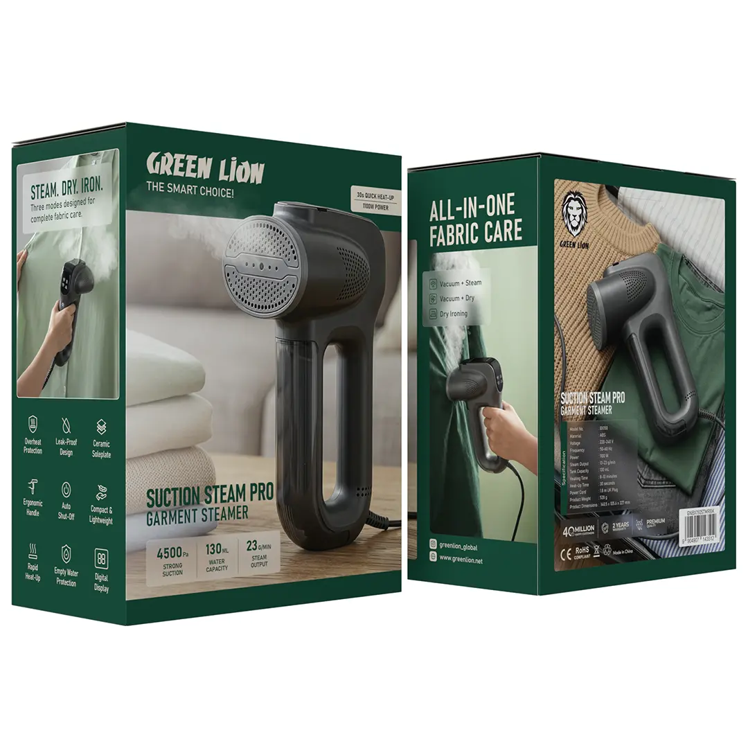 Green Lion SUCTION STEAM PRO Garmet Steamer - Black