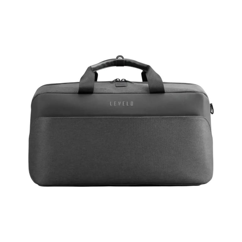 Levelo Melle Polyster Travel Duffle Bag with USB charging port - Blue