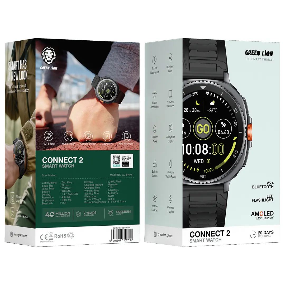 Green Lion CONNECT 2 Smart Watch 1.43'' AMOLED Display